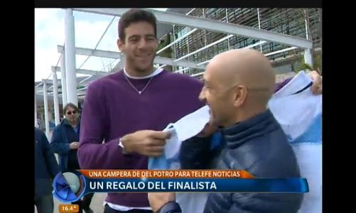 El regalo de Del Potro a Telefe Noticias