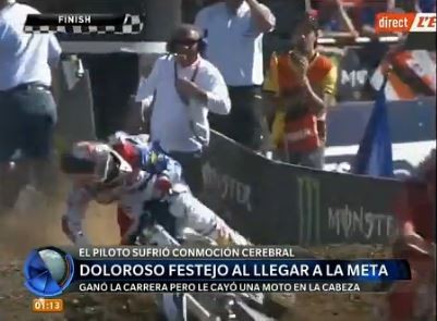 San Juan: Casi muere tras ganar una carrera de motos