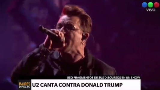 U2 canta contra Donald Trump
