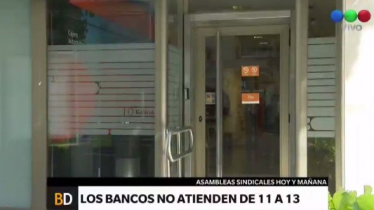 Paro bancario hoy y mañana de 13 a 15