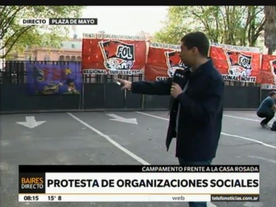 Corte total en los alrededores de la Plaza de Mayo