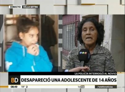 Desapareció una adolescente de 14 años