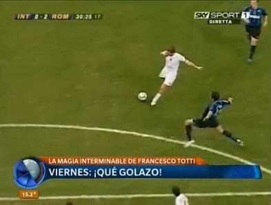 La magia interminable de Francesco Totti en este golazo de viernes