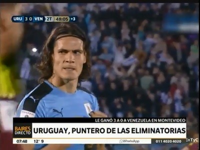 Cómodo triunfo de Uruguay en Montevideo para liderar las Eliminatorias