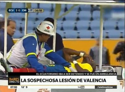 Enner Valencia simuló una lesión para no ir preso