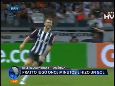 Pratto sigue haciendo goles en Brasil