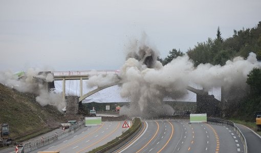 Derribaron un puente en Alemania