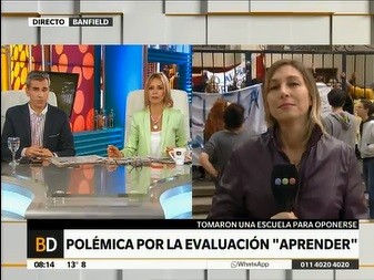 Protestas en colegios en contra de la evaluación "Aprender"