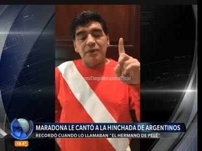 En un video, Maradona recordó un canto de la hinchada de Argentinos Juniors