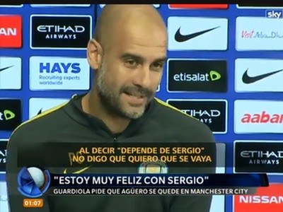 El respaldo de Guardiola al Kun Agüero