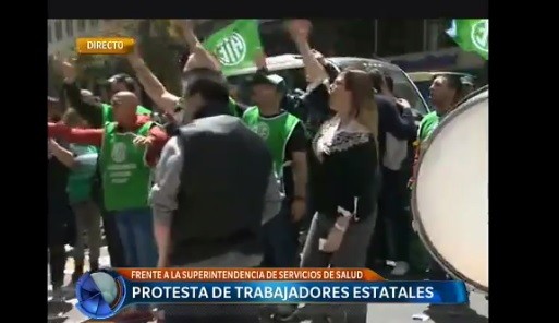 Protesta de trabajadores estatales