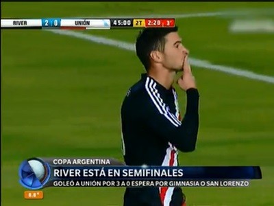 River venció a Unión 3 a 0 y es semifinalista de la Copa Argentina