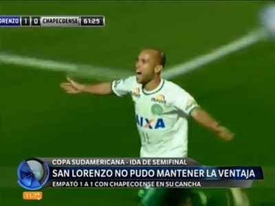 San Lorenzo empató con Chapecoense y deberá esforzarse en Brasil