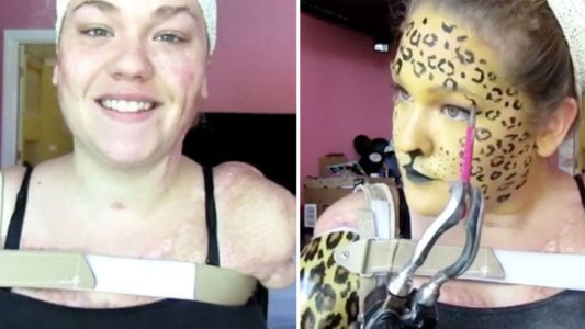 El éxito viral de la maquilladora que no tiene brazos ni piernas
