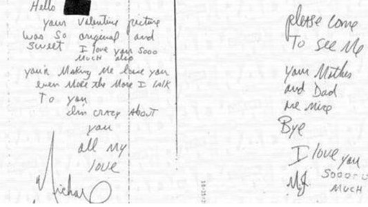Revelan cartas de amor de Michael Jackson a una nena de 12 años