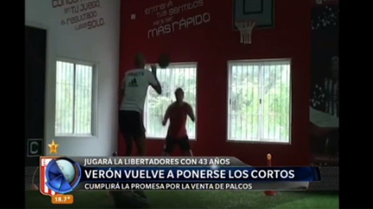 Verón vuelve a ponerse los cortos