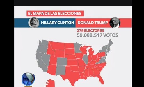 Así quedó el mapa de las elecciones en Estados Unidos