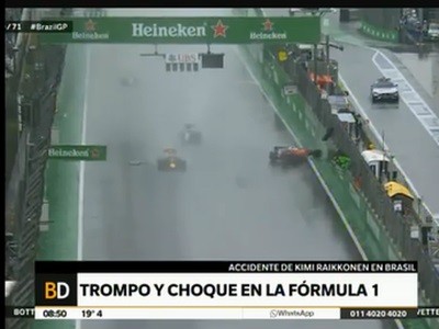 Accidente de Kimi Raikkonen en el gran premio de Brasil