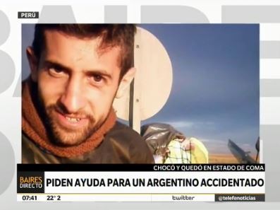 Padre del argentino internado en Perú: "Es verlo morir de a partes"