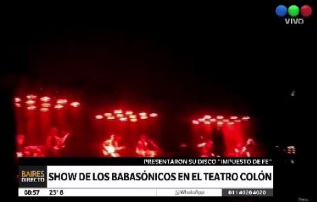 Show de los Babasónicos en el Teatro Colón