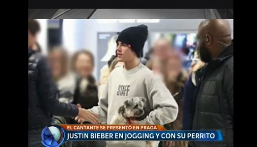 Justin Bieber, en jogging y con su perrito