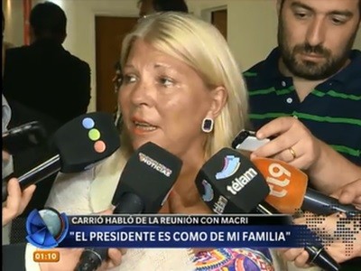 Carrió: "El Presidente es como de mi familia"