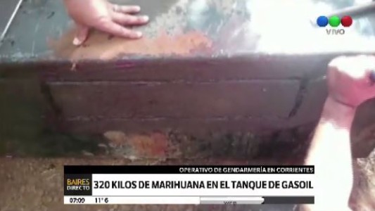 Encontraron 320 kilos de marihuana en el tanque de gasoil de un camión
