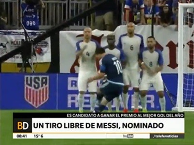 Golazo de Messi nominado al premio Puskas