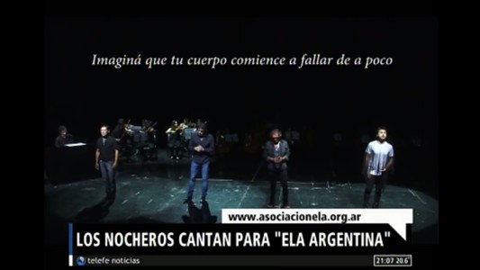 Los Nocheros cantan para "ELA Argentina"