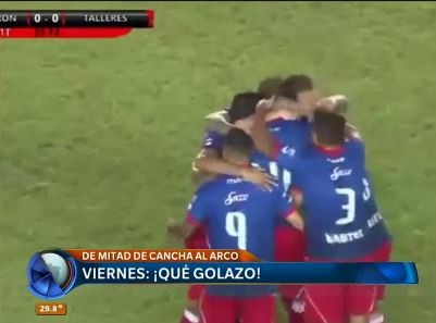 El golazo del viernes: de mitad de cancha al arco