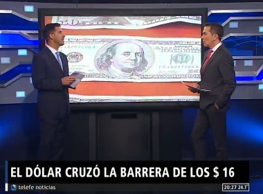 El dólar cruzó la barrera de los 16 pesos