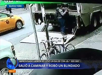 Robó más de 1 millón y medio de dólares de un camión blindado y se los llevó caminando