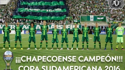 Declararon al Chapecoense campeón de la Copa Sudamericana