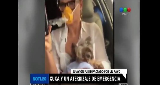 Xuxa y un aterrizaje de emergencia