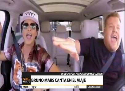 Bruno Mars canta junto a James Corden en Carpool Karaoke