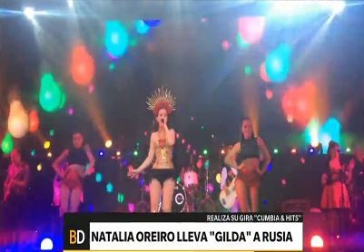 Natalia Oreiro hace delirar a sus fanáticos de Rusia con su "Gilda"