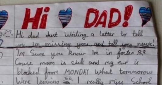 Hallaron una carta atada a un globo de un nene a su padre muerto que "está en el cielo"