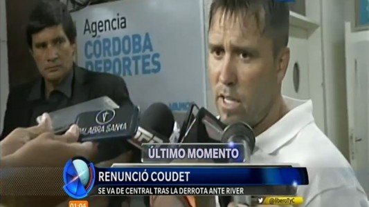 Tras caer ante River, el Chacho Coudet renunció a Rosario Central