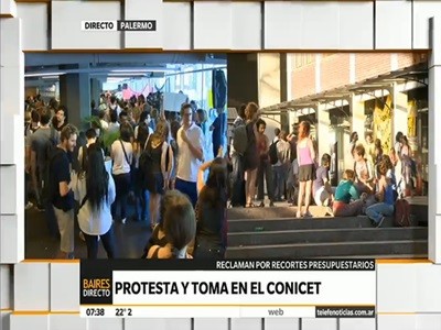 Protesta contra el recorte en los ingresos al CONICET