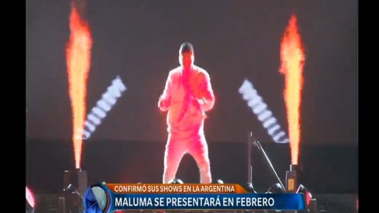 Maluma se presentará en febrero