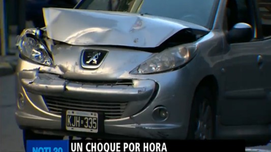 Un choque por hora