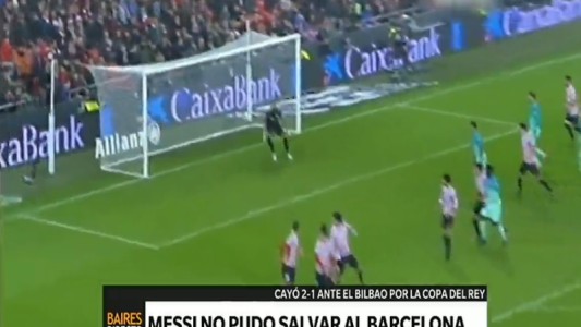 Messi metió golazo pero nada pudo hacer para salvar al Barcelona ante el Bilbao