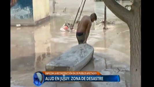 Comienzan a regresar a sus casas los pobladores afectados por el alud en Jujuy