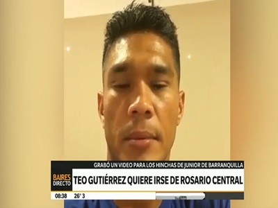 Teo Gutiérrez quiere irse de Central y volver al Juniors de Barranquilla