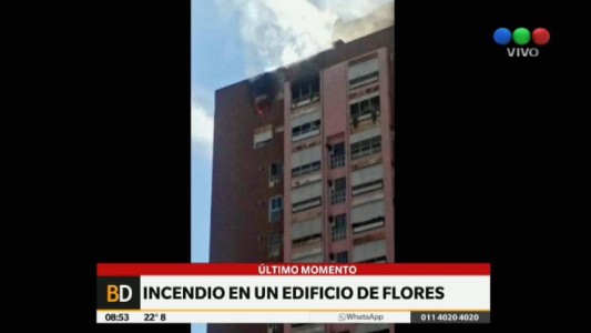 Se incendió un departamento en Flores