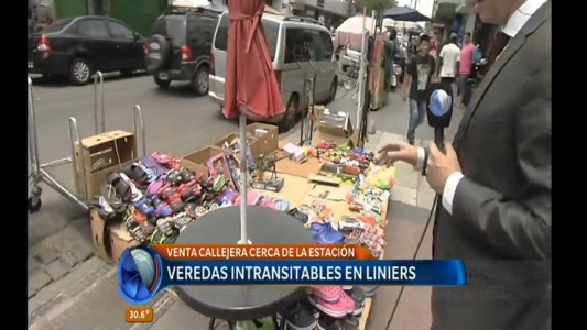Manteros en Liniers