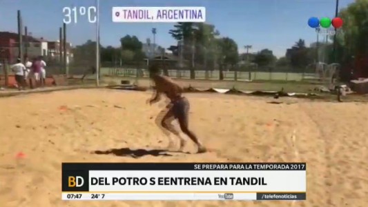Del Potro se entrena en Tandil