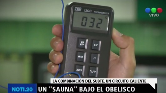 Debajo del Obelisco encontramos un verdadero "sauna" urbano