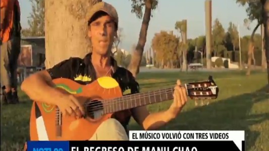 El regreso de Manu Chao, con tres videos