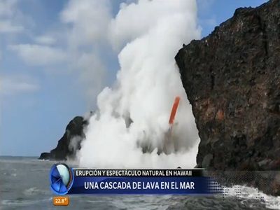 Una cascada de lava en Hawái